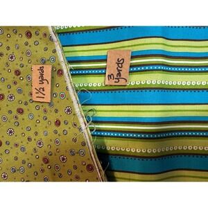 Brother Sister Design Studio 2010 Cotton Fabric Bundle Stripes Circles 4.5 Yds